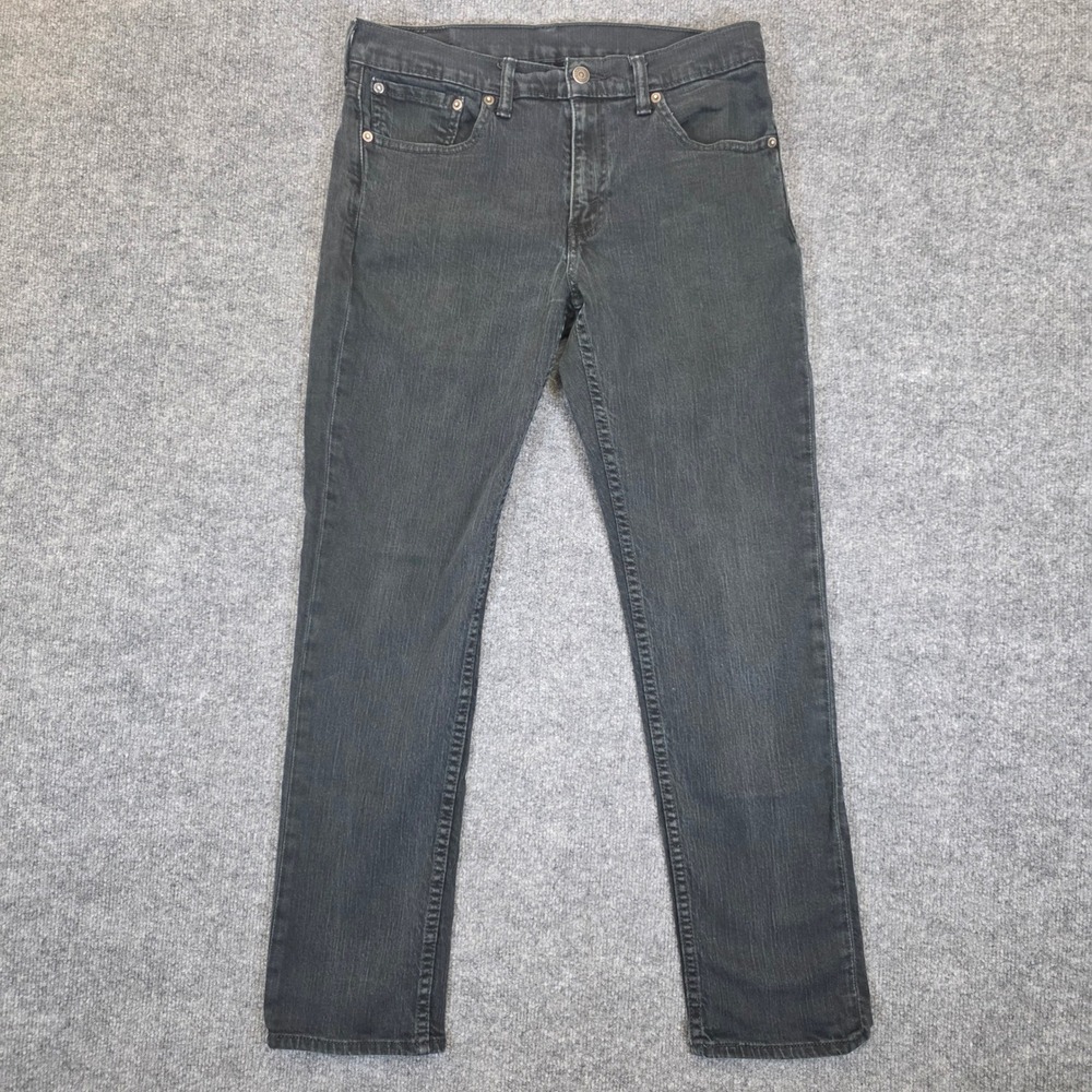Levis 511 Slim Fit Jeans Mens 32x30 Black Denim Straight Leg Casual 511-0168